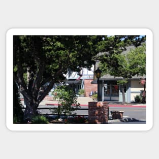 Coffee Shop - Solvang California Street Scene Sticker